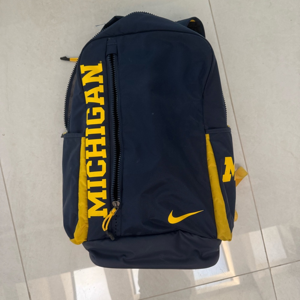 Nike Navy and Yellow Michigan Backpack